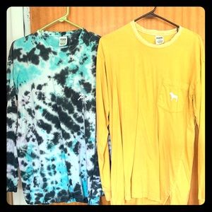 A lot of 2 Pink long sleeve tee-shirts